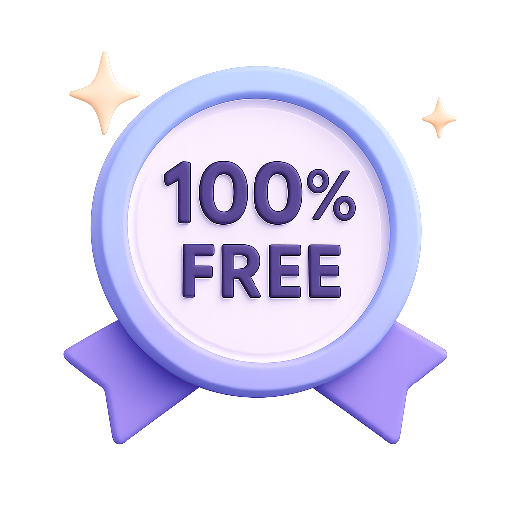 100 % Free to Use