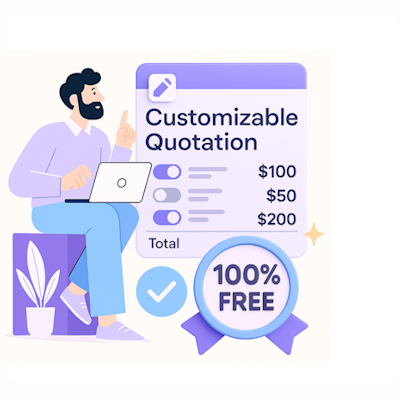 Illustration of a customizable online quotation